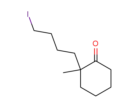 2-methyl-2-(4-iodobutyl)cyclohexanone