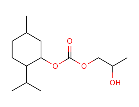 Molecular Structure of 156324-82-2 (Carbonic acid, 2-hydroxypropyl 5-methyl-2-(1-methylethyl)cyclohexyl ester)