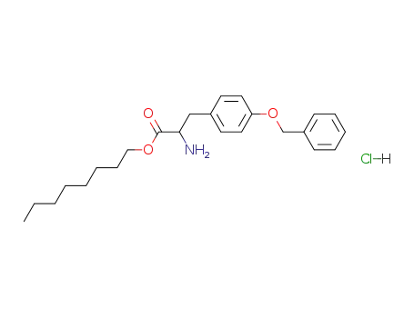 Molecular Structure of 141233-50-3 (DL-Tyrosine, O-(phenylmethyl)-, octyl ester, hydrochloride)