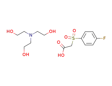 Molecular Structure of 102582-92-3 (tris-(2-hydroxyethyl)ammonium 4-fluorophenylsulfonylacetate)