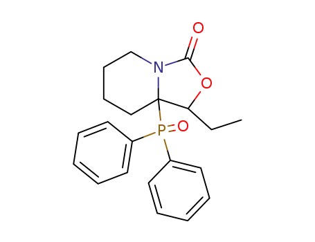 Molecular Structure of 88184-69-4 (3H-Oxazolo[3,4-a]pyridin-3-one,
8a-(diphenylphosphinyl)-1-ethylhexahydro-)