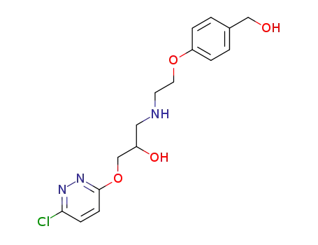 Benzenemethanol,
4-[2-[[3-[(6-chloro-3-pyridazinyl)oxy]-2-hydroxypropyl]amino]ethoxy]-