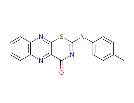 Molecular Structure of 154371-12-7 (2-[(4-methylphenyl)amino]-4H-[1,3]thiazino[5,6-b]quinoxalin-4-one)