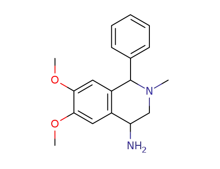 Molecular Structure of 114524-07-1 (4-Isoquinolinamine,
1,2,3,4-tetrahydro-6,7-dimethoxy-2-methyl-1-phenyl-)