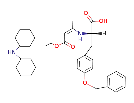 Molecular Structure of 114671-46-4 ((Z)-3-[(S)-2-(4-Benzyloxy-phenyl)-1-carboxy-ethylamino]-but-2-enoic acid ethyl ester; compound with dicyclohexyl-amine)