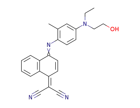 4-<4'-<ethyl-(2-hydroxyethyl)amino>-2-methylphenylimino>-1,4-dihydronaphthylidenemalononitrile