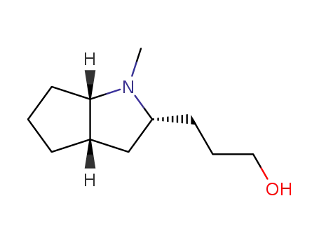 Molecular Structure of 29369-04-8 (Cyclopenta[b]pyrrole-2-propanol, octahydro-1-methyl-)