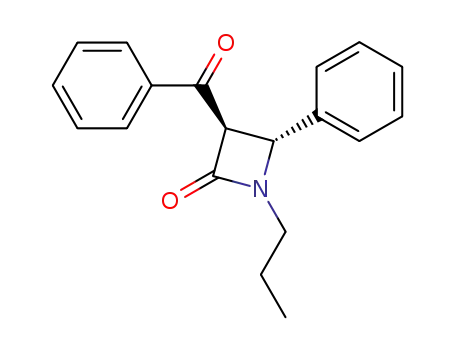 Molecular Structure of 112661-89-9 (2-Azetidinone, 3-benzoyl-4-phenyl-1-propyl-, trans-)
