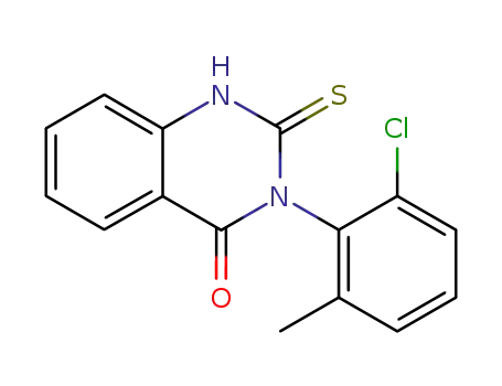 Molecular Structure of 133294-29-8 (4(1H)-Quinazolinone, 3-(2-chloro-6-methylphenyl)-2,3-dihydro-2-thioxo-)