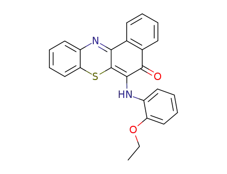 Molecular Structure of 89571-97-1 (5H-Benzo[a]phenothiazin-5-one, 6-[(2-ethoxyphenyl)amino]-)