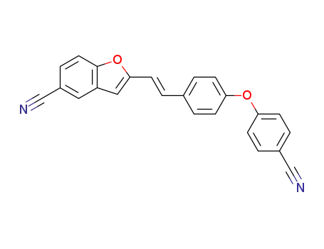 5-Benzofurancarbonitrile, 2-[2-[4-(4-cyanophenoxy)phenyl]ethenyl]-, (E)-
