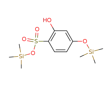 Molecular Structure of 81293-06-3 (2-Hydroxy-4-trimethylsiloxy-1-benzolsulfonsaeure-trimethylsilylester)