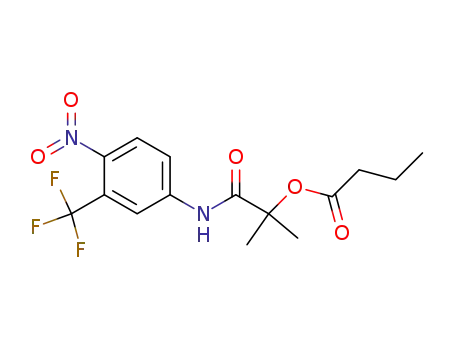 Molecular Structure of 110990-15-3 (Propanamide, 2-methyl-2-(1-oxobutoxy)-N-(3-trifluoromethyl-4-nitrophen yl)-)
