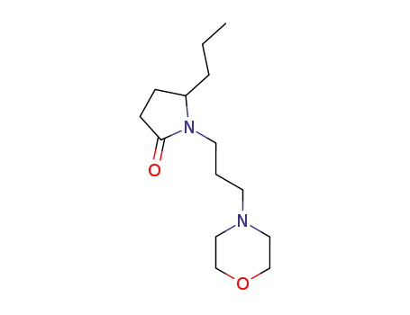Molecular Structure of 90094-46-5 (2-Pyrrolidinone, 1-[3-(4-morpholinyl)propyl]-5-propyl-)