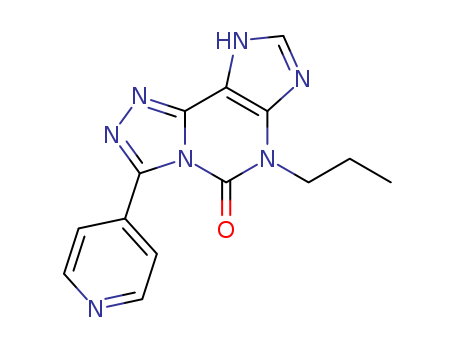 135446-01-4,6-propyl-3-pyridin-4-yl-1,6-dihydro-5H-[1,2,4]triazolo[3,4-i]purin-5-one,