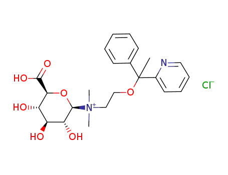 ((2R,3R,4S,5S,6S)-6-Carboxy-3,4,5-trihydroxy-tetrahydro-pyran-2-yl)-dimethyl-[2-(1-phenyl-1-pyridin-2-yl-ethoxy)-ethyl]-ammonium; chloride