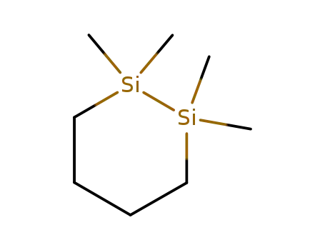 Molecular Structure of 15003-83-5 (1,1,2,2-Tetramethyl-1,2-disilacyclohexane)