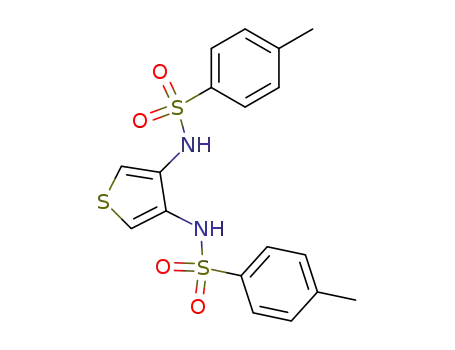 Molecular Structure of 90069-89-9 (Benzenesulfonamide, N,N'-3,4-thiophenediylbis[4-methyl-)