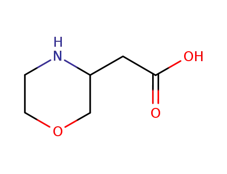 Molecular Structure of 86236-84-2 (MORPHOLIN-3-YL-ACETIC ACID)
