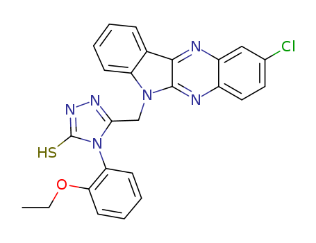 2,4-DIHYDRO-5-((2-CHLORO-6H-INDOLO(2,3-B)QUINOXALIN-6-YL)METHYL)-4-(2-ETHOXYPHENYL)-3H-1,2,4-TRIAZOLE-3-THIONE