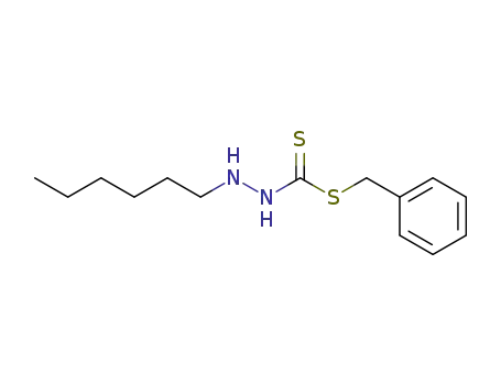Molecular Structure of 109749-97-5 (Hydrazinecarbodithioic acid, 2-hexyl-, phenylmethyl ester)
