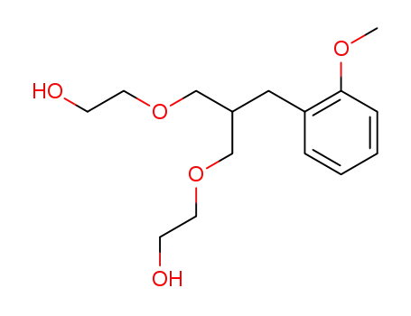 Molecular Structure of 113423-90-8 (Ethanol, 2,2'-[[2-[(2-methoxyphenyl)methyl]-1,3-propanediyl]bis(oxy)]bis-)