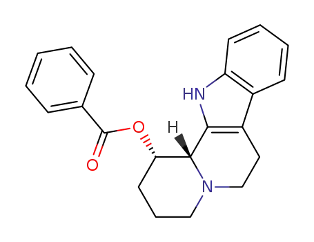 Molecular Structure of 114496-14-9 (Indolo[2,3-a]quinolizin-1-ol, 1,2,3,4,6,7,12,12b-octahydro-, benzoate
(ester), cis-)