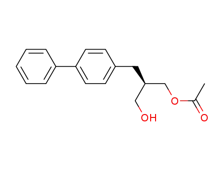 Molecular Structure of 152961-75-6 ((R)-3-Hydroxy-2-(4-phenylbenzyl)propyl acetate)