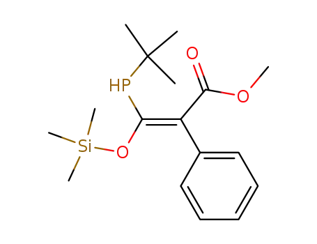 Molecular Structure of 80269-51-8 (Benzeneacetic acid,
a-[[(1,1-dimethylethyl)phosphino][(trimethylsilyl)oxy]methylene]-, methyl
ester)