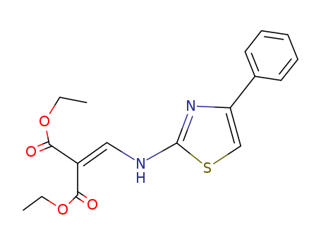 Propanedioic acid, [[(4-phenyl-2-thiazolyl)amino]methylene]-, diethyl ester