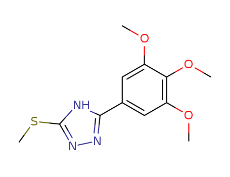 14803-87-3,3-(methylsulfanyl)-5-(3,4,5-trimethoxyphenyl)-1H-1,2,4-triazole,1H-1,2,4-Triazole,3-(methylthio)-5-(3,4,5-trimethoxyphenyl)- (9CI); s-Triazole, 3-(methylthio)-5-(3,4,5-trimethoxyphenyl)-(8CI); NSC 357578