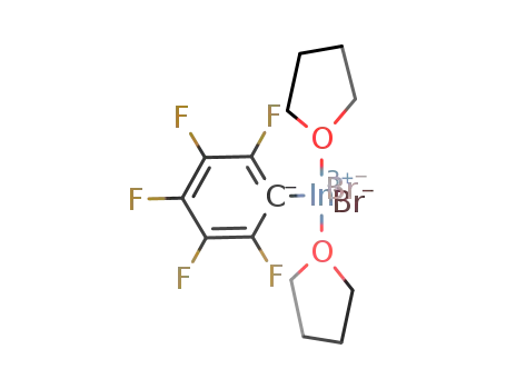 Molecular Structure of 399511-25-2 (bis(tetrahydrofuran)(pentafluorophenyl)indium dibromide)