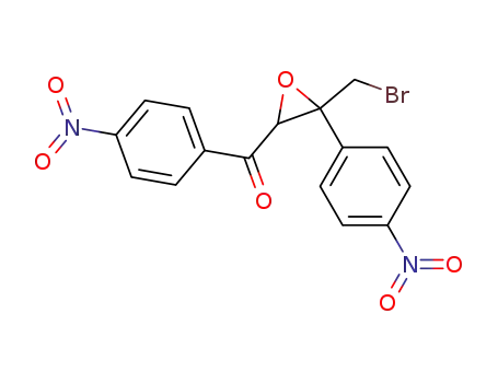 Molecular Structure of 19513-90-7 (Methanone, [3-(bromomethyl)-3-(4-nitrophenyl)oxiranyl](4-nitrophenyl)-)