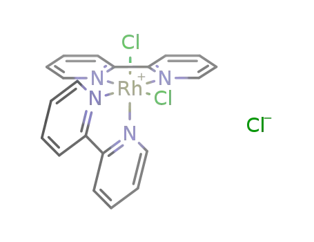 Molecular Structure of 22710-42-5 (Rhodium(1+),bis(2,2'-bipyridine-kN1,kN1')dichloro-, chloride (1:1),(OC-6-22)-)
