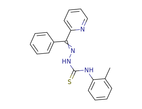 Molecular Structure of 152095-10-8 (Hydrazinecarbothioamide,
N-(2-methylphenyl)-2-(phenyl-2-pyridinylmethylene)-)