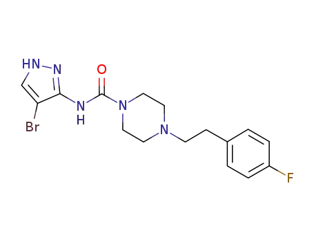 N-(4-bromo-1H-pyrazol-3-yl)-4-(4-fluorophenethyl)piperazine-1-carboxamide