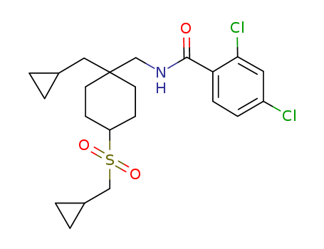 Benzamide, 2,4-dichloro-N-[[1-(cyclopropylmethyl)-4-[(cyclopropylmethyl)sulfonyl]cyclohexyl]methyl]-
