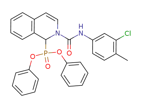 Molecular Structure of 1229062-04-7 (diphenyl {2-{[(3-chloro-4-methylphenyl)amino]carbonyl}-1,2-dihydroisoquinolin-1-yl}phosphonate)