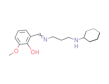 Molecular Structure of 944934-09-2 (2-[(3-cyclohexylaminopropylimino)methyl]-6-methoxyphenol)