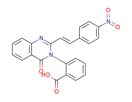 (E)-2-(2-(4-nitrostyryl)-4-oxoquinazolin-3(4H)-yl)benzoic acid
