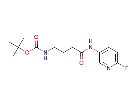 Molecular Structure of 1323277-18-4 (tert-butyl 4-(6-fluoropyridin-3-ylamino)-4-oxobutylcarbamate)
