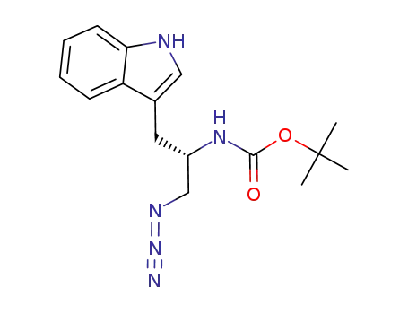 Molecular Structure of 164786-17-8 (Carbamic acid, [2-azido-1-(1H-indol-3-ylmethyl)ethyl]-,
1,1-dimethylethyl ester, (S)-)