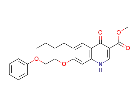 Molecular Structure of 19828-70-7 (6-butyl-4-hydroxy-3-methoxycarbonyl-7-beta-phenoxyethoxyquinoline)