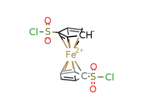 Molecular Structure of 41686-87-7 (1,1’ bis(sulfonylchloride)ferrocene)