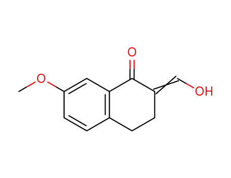 Molecular Structure of 2800-94-4 (1(2H)-Naphthalenone, 3,4-dihydro-2-(hydroxymethylene)-7-methoxy-)