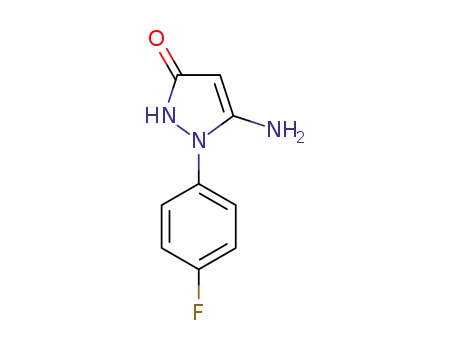 Molecular Structure of 1247169-18-1 (5-amino-1-(4-fluorophenyl)-1H-pyrazol-3-ol)