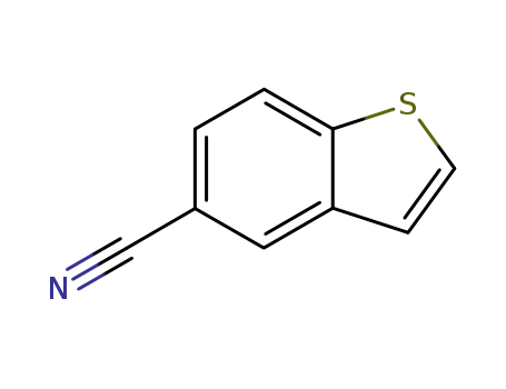 Molecular Structure of 2060-63-1 (1-BENZOTHIOPHENE-5-CARBONITRILE)