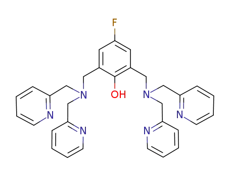 Molecular Structure of 405204-81-1 (2,6-bis[(bis(2-pyridylmethyl)amino)methyl]-4-fluorophenol)
