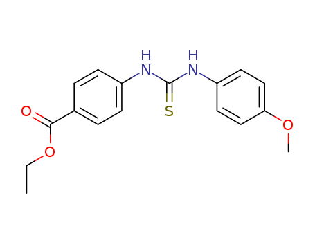Molecular Structure of 1164-21-2 (Benzoic acid, 4-[[[(4-methoxyphenyl)amino]thioxomethyl]amino]-, ethyl
ester)