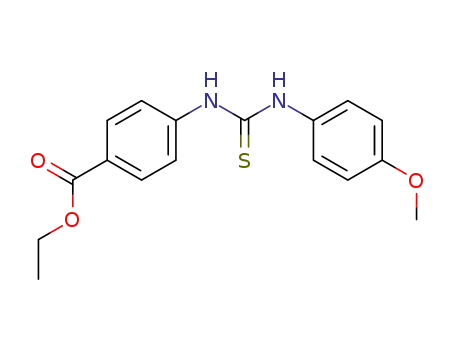 Molecular Structure of 1164-21-2 (Benzoic acid, 4-[[[(4-methoxyphenyl)amino]thioxomethyl]amino]-, ethyl
ester)